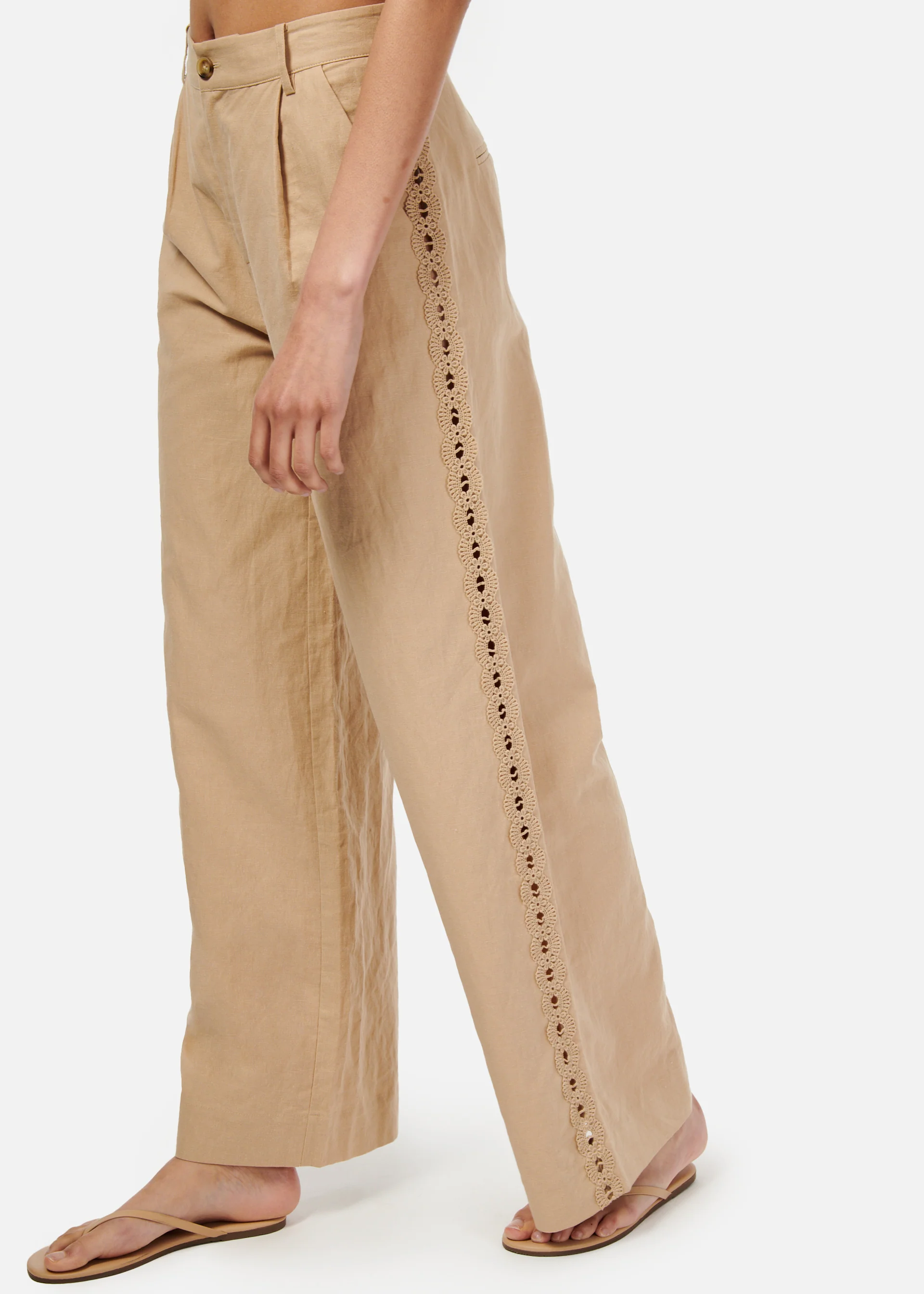 Akhila Wide Leg Pant Irish Cream - Image 3