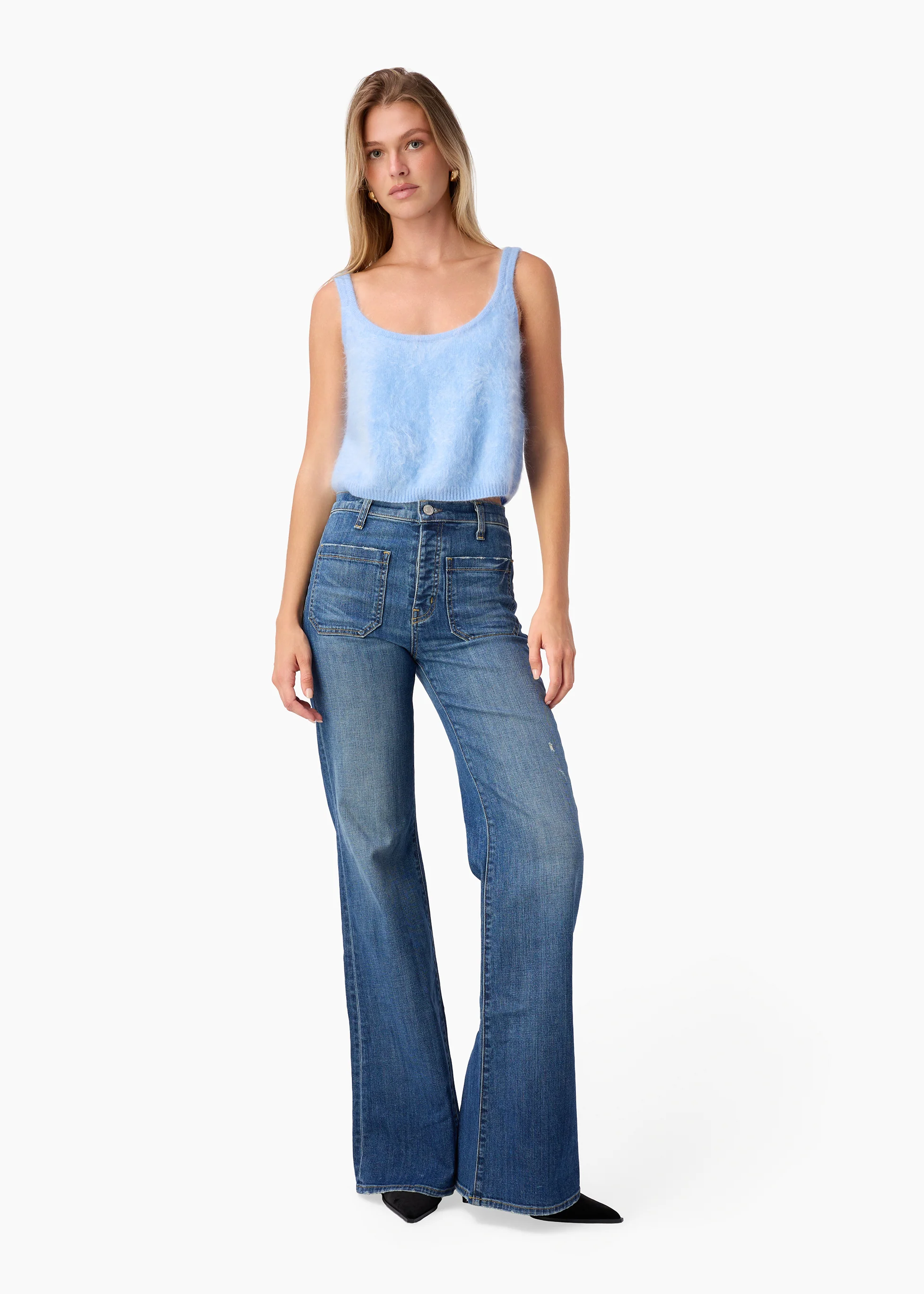 Ami Cashmere Tank Cerulean - Image 4