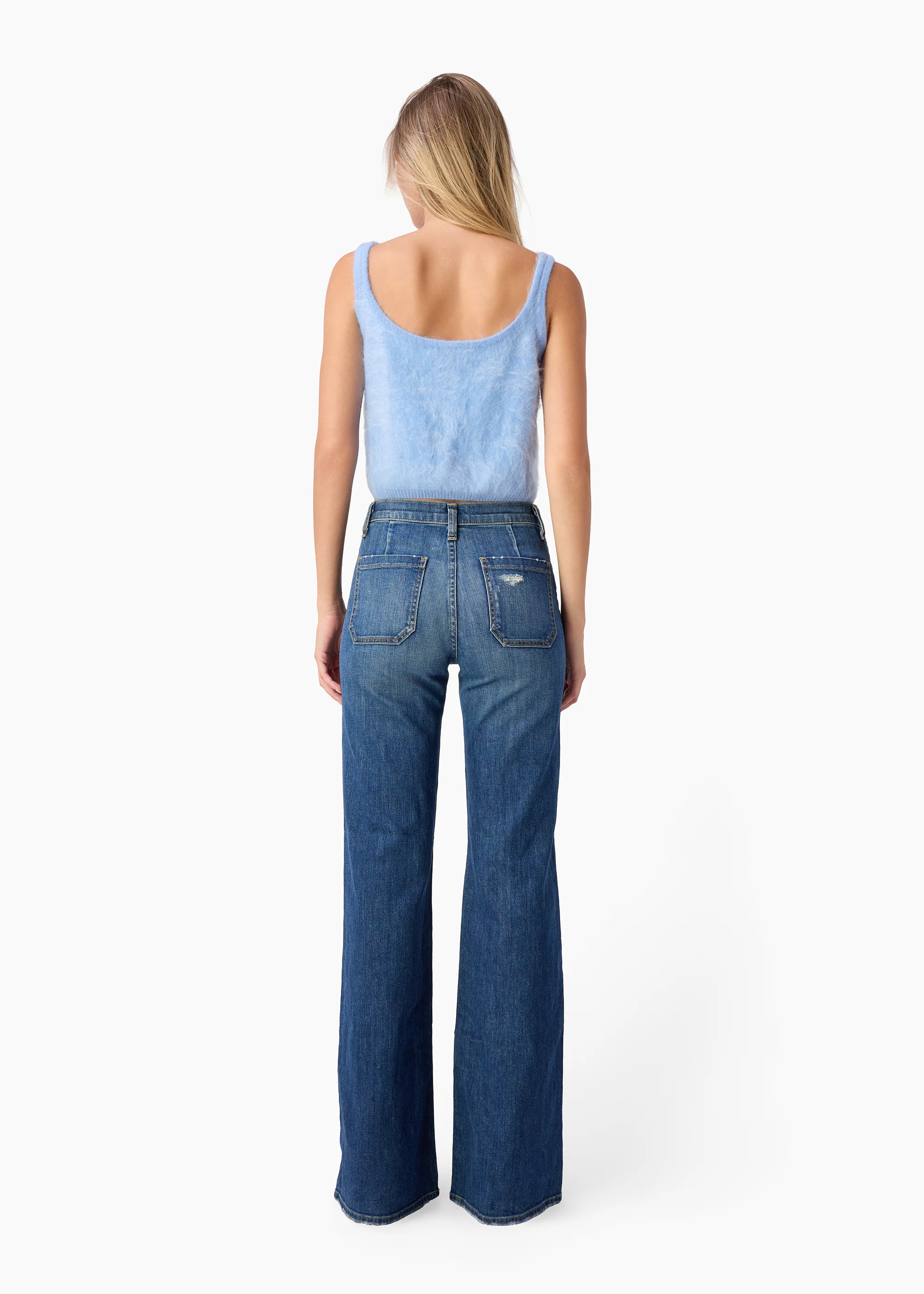 Ami Cashmere Tank Cerulean - Image 5
