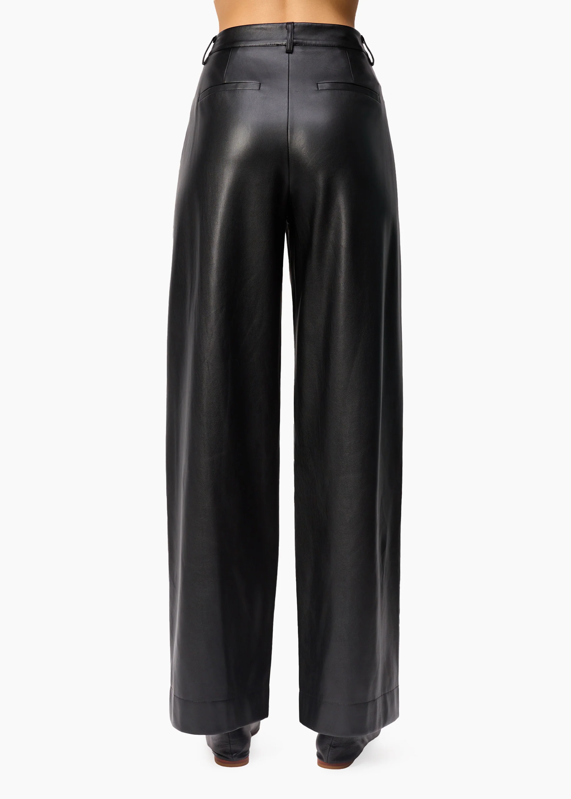 Andorra High Rise Vegan Leather Pant Black - Image 4