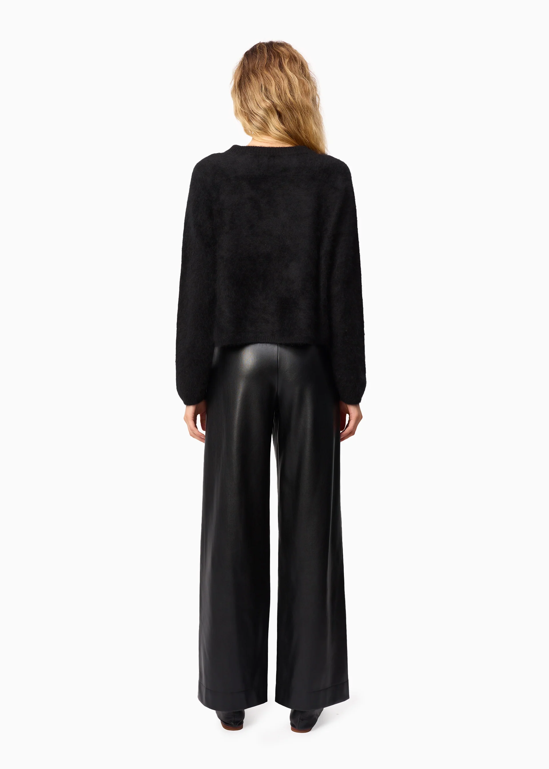 Andorra High Rise Vegan Leather Pant Black - Image 5