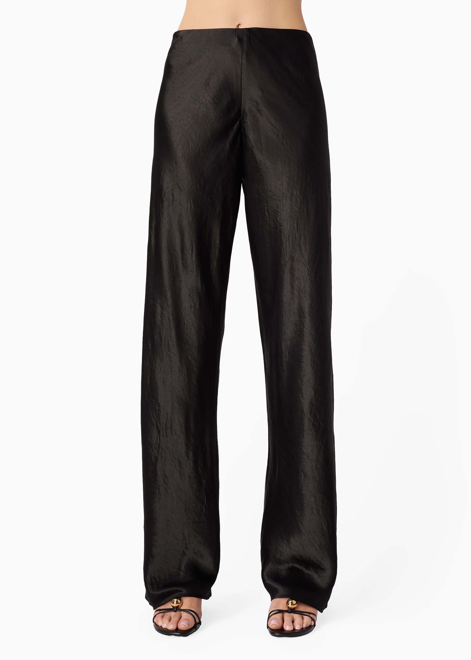 Bristol Mid Rise Crinkle Acetate Pant Black - Image 4