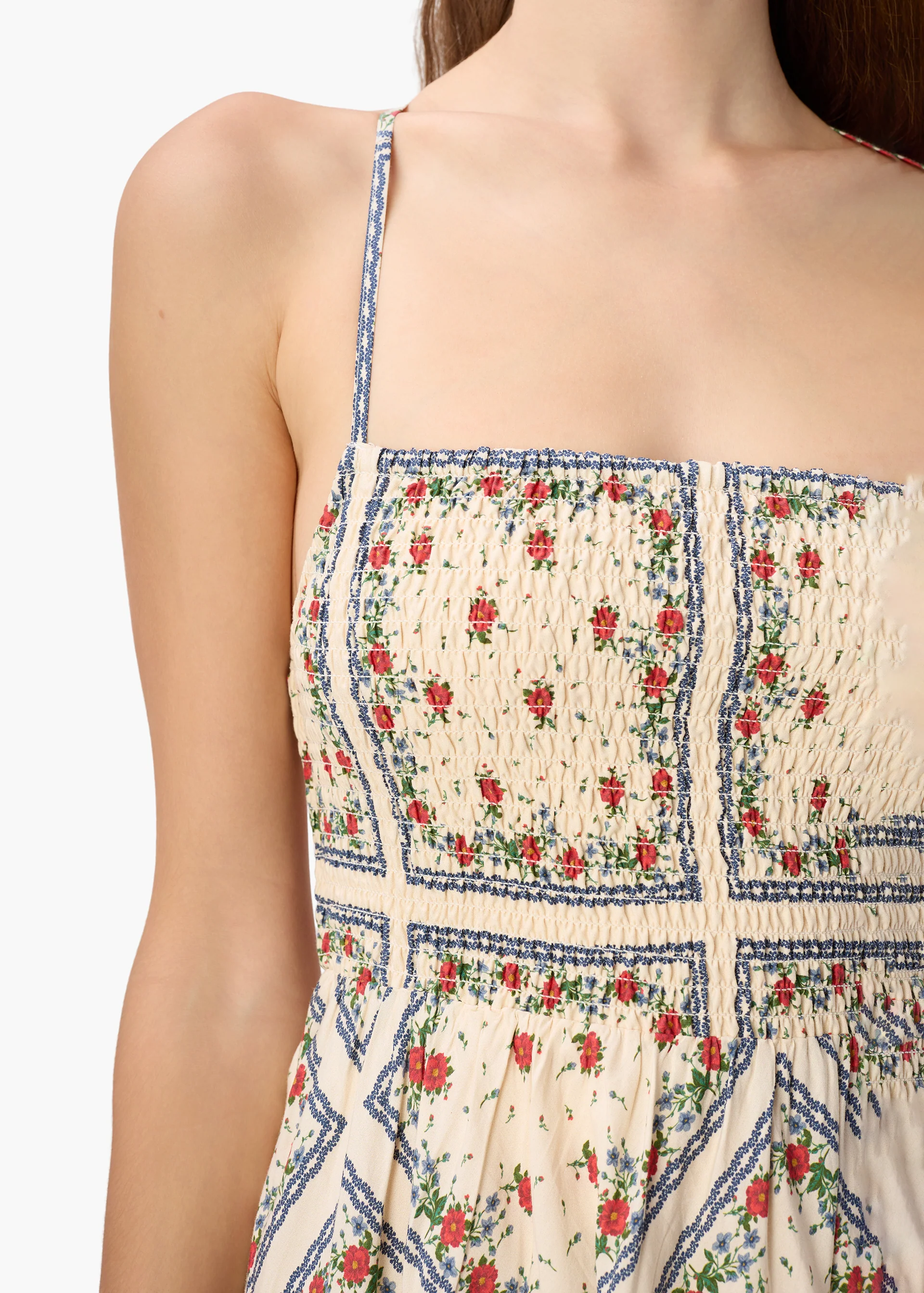Cecily Silk Cotton Dress Heirloom Bandana - Image 4