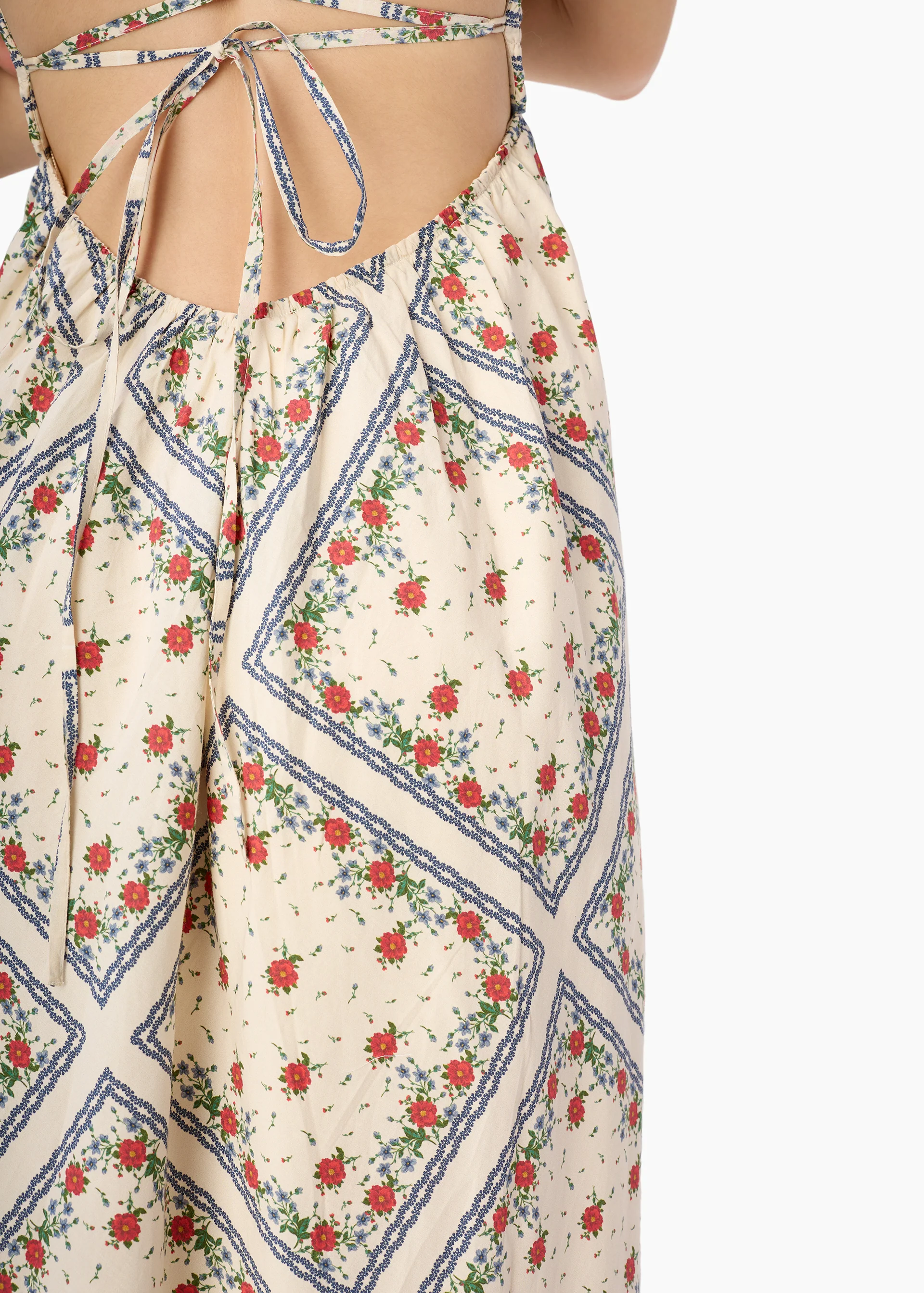 Cecily Silk Cotton Dress Heirloom Bandana - Image 5
