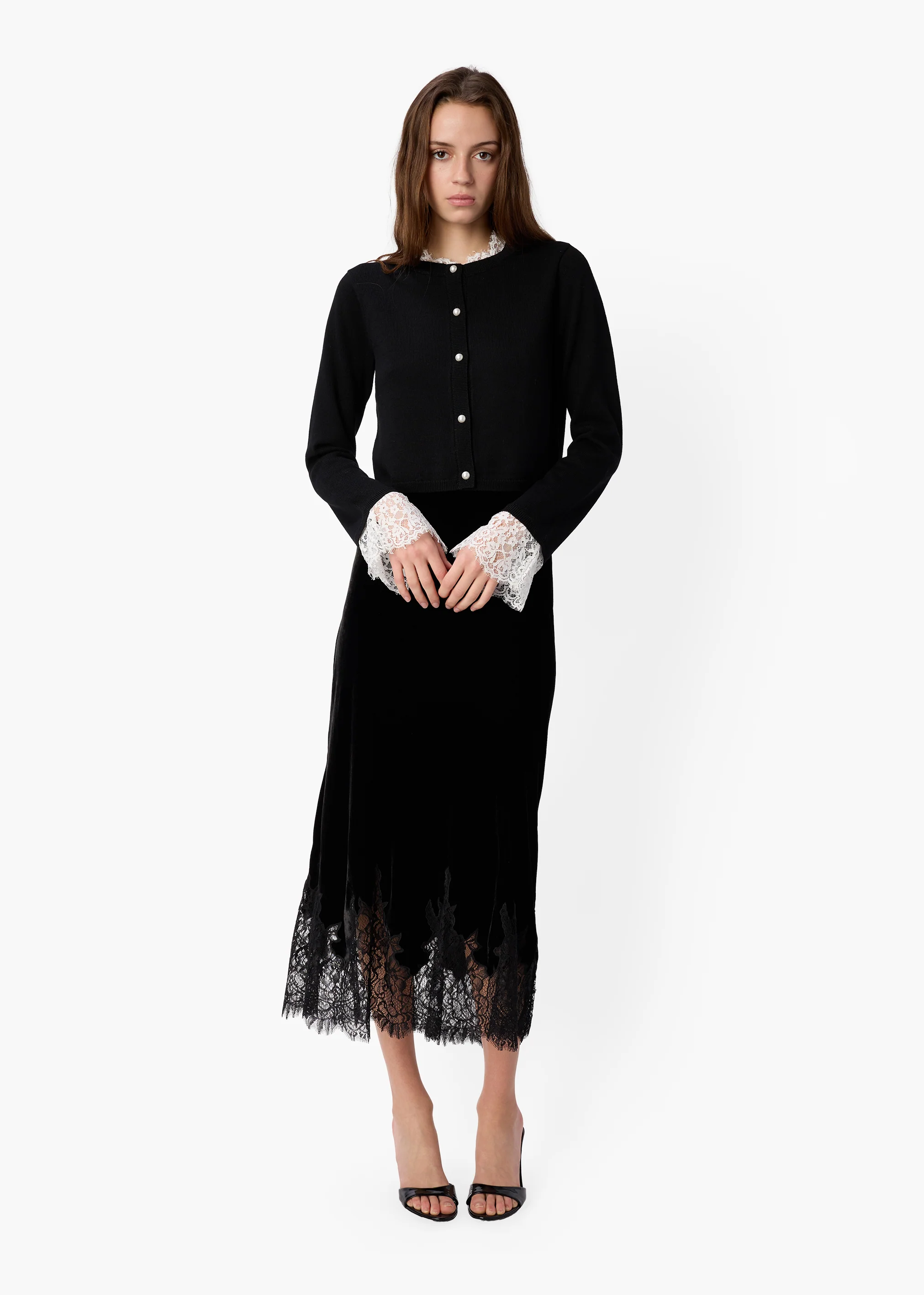 Eliana Cardigan Black/White - Image 4