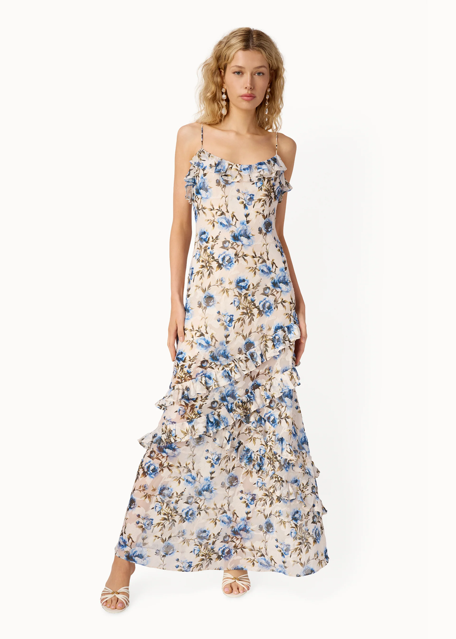 Elouisa Burnout Chiffon Gown Daydream - Image 3