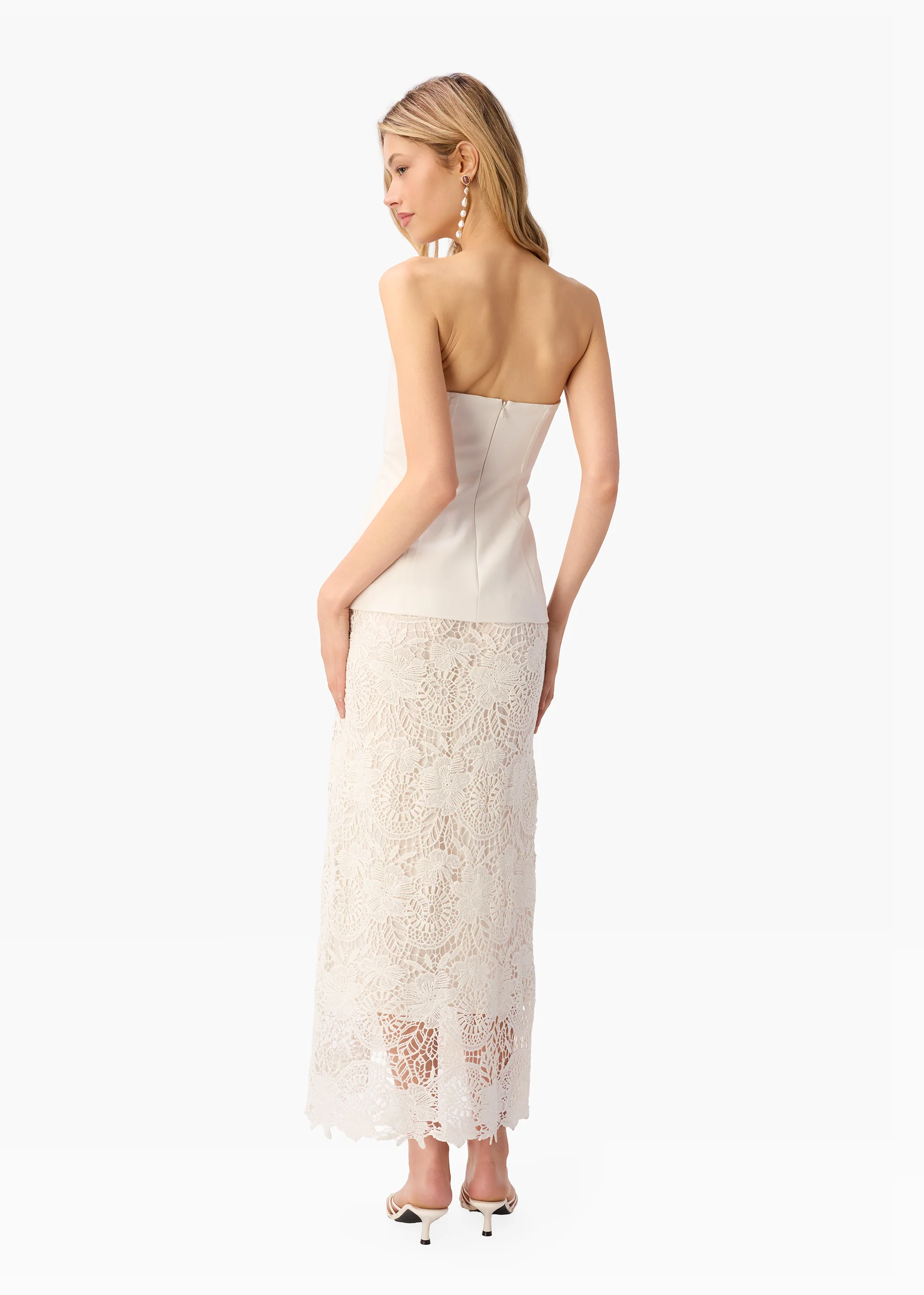 Imogene Strapless Dress Macadamia - Image 6