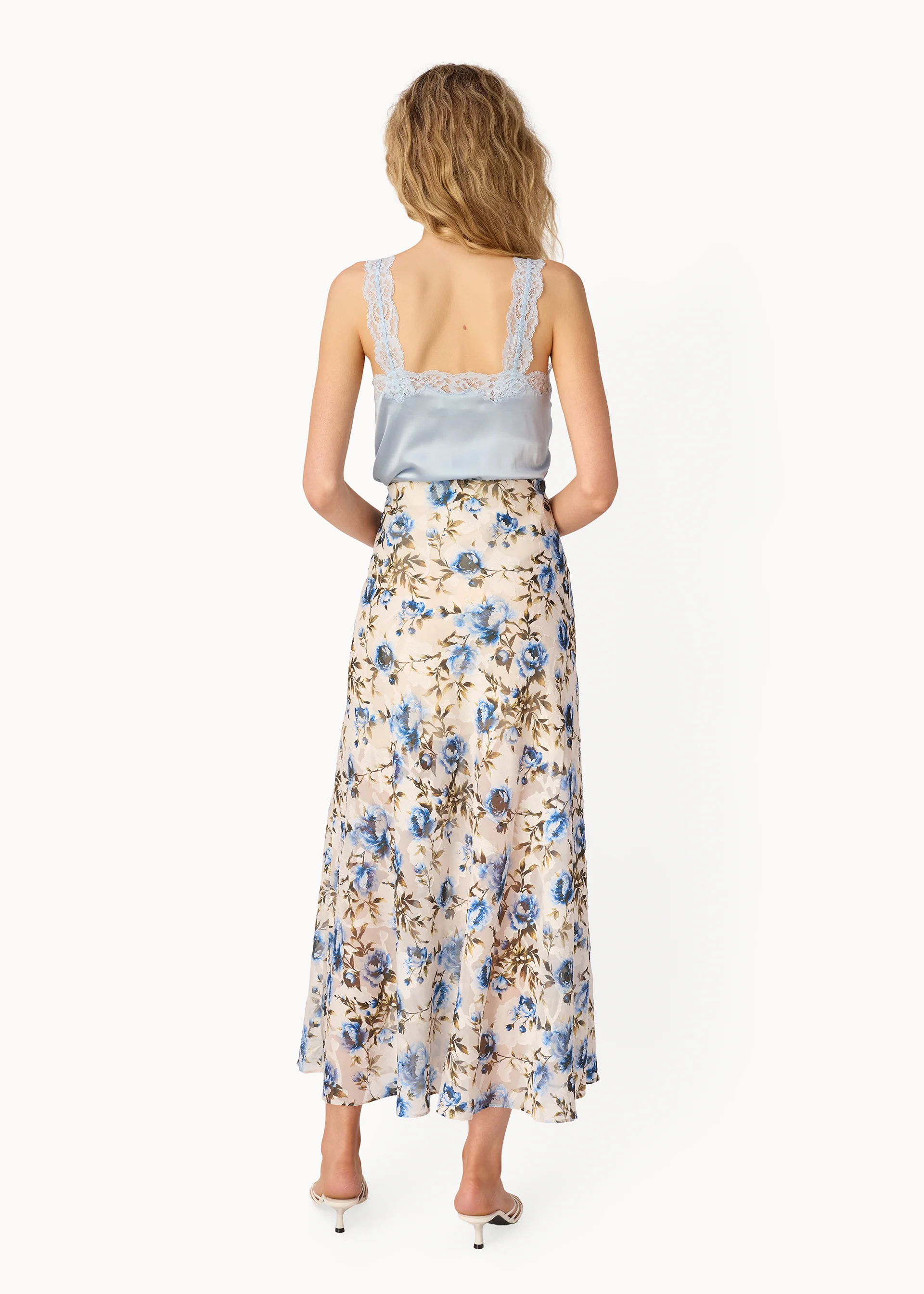 Jayna Burnout Chiffon Skirt Daydream - Image 3