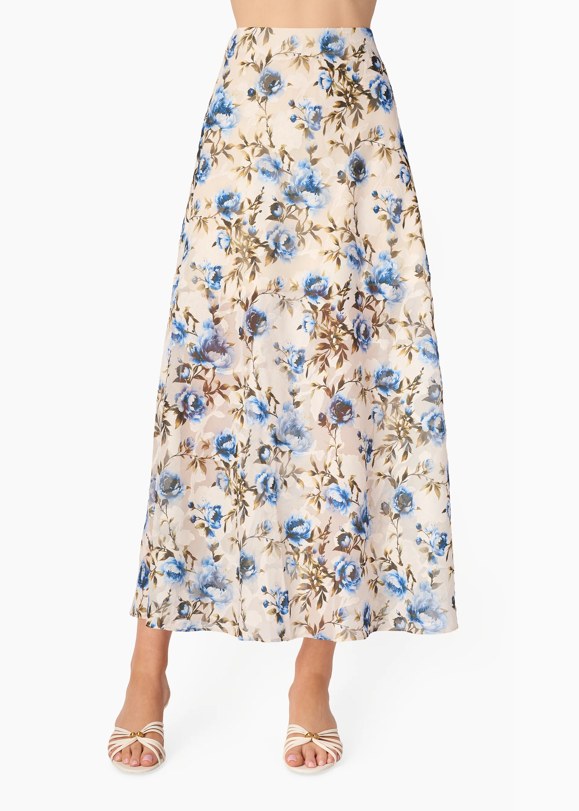 Jayna Burnout Chiffon Skirt Daydream - Image 4