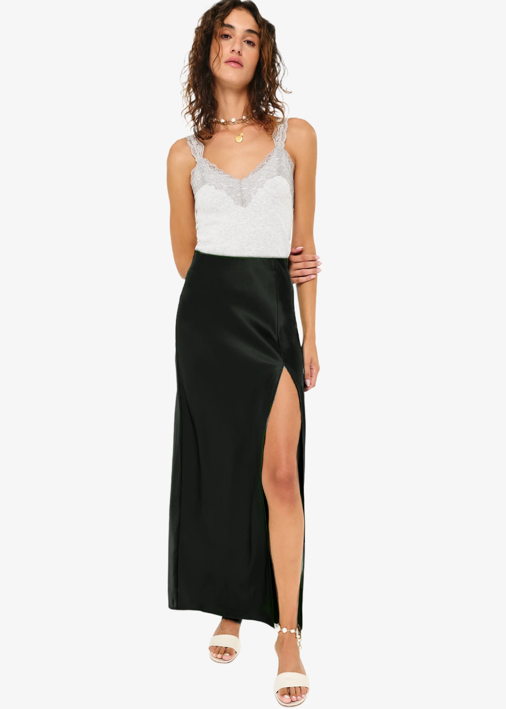 Lani Rib Knit Tank Heather Gray - Image 3