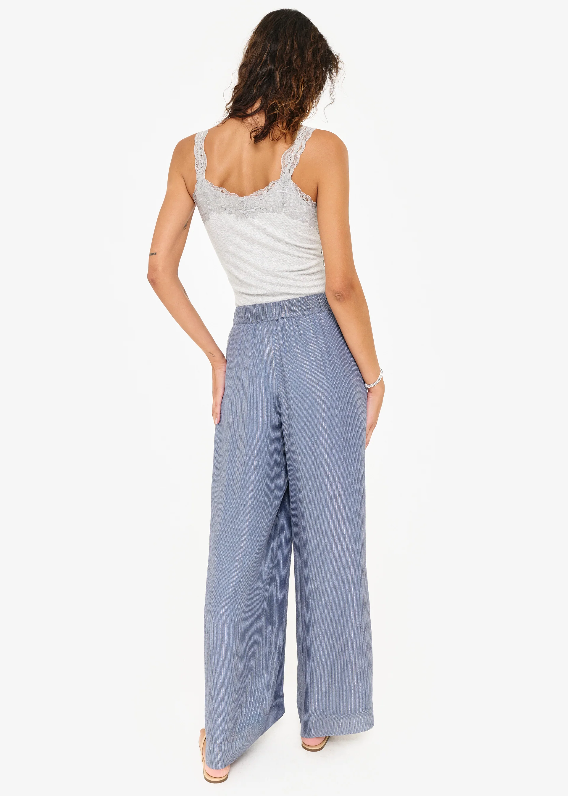 Lani Rib Knit Tank Heather Gray - Image 4