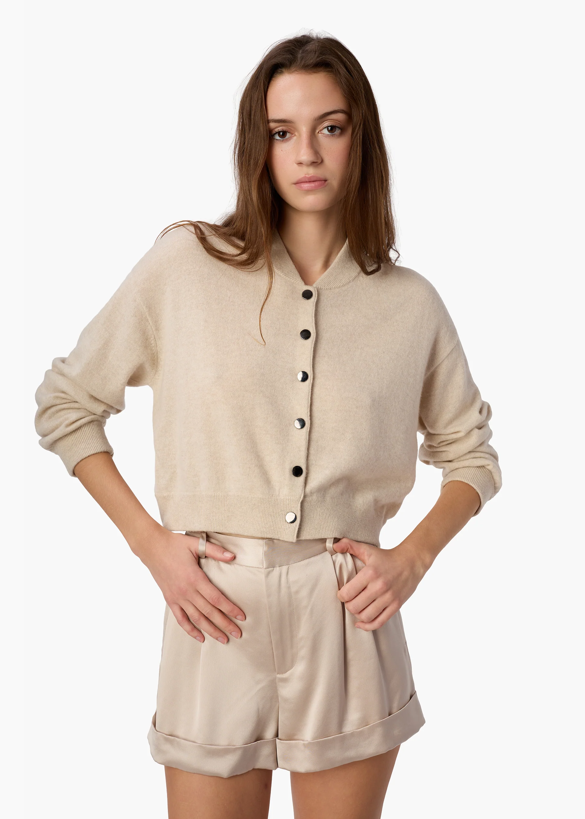 Marcela Cashmere Cardigan Bone - Image 3
