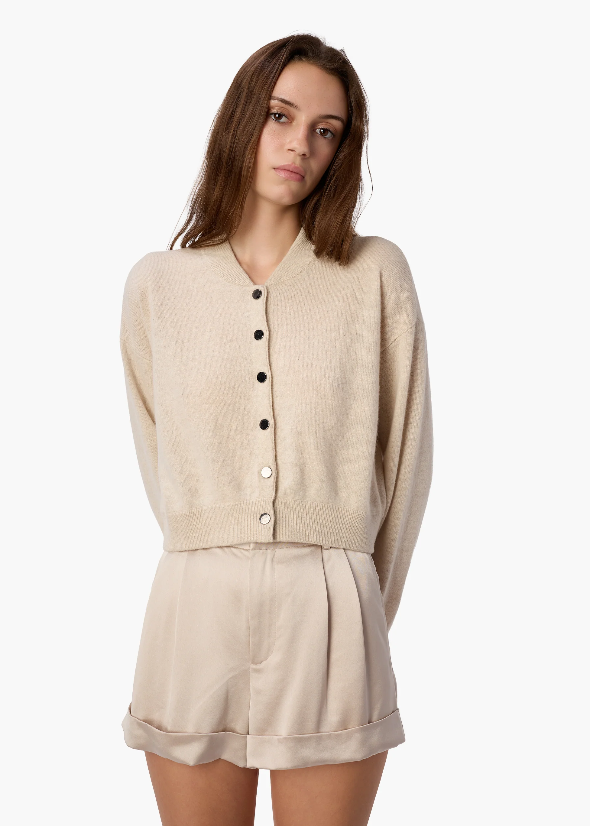 Marcela Cashmere Cardigan Bone - Image 4