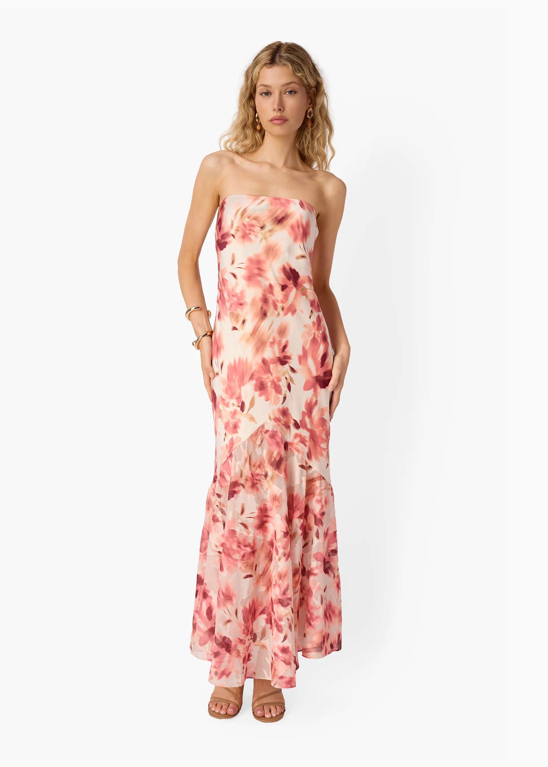 Maristela Strapless Burnout Dress Florescence - Image 5
