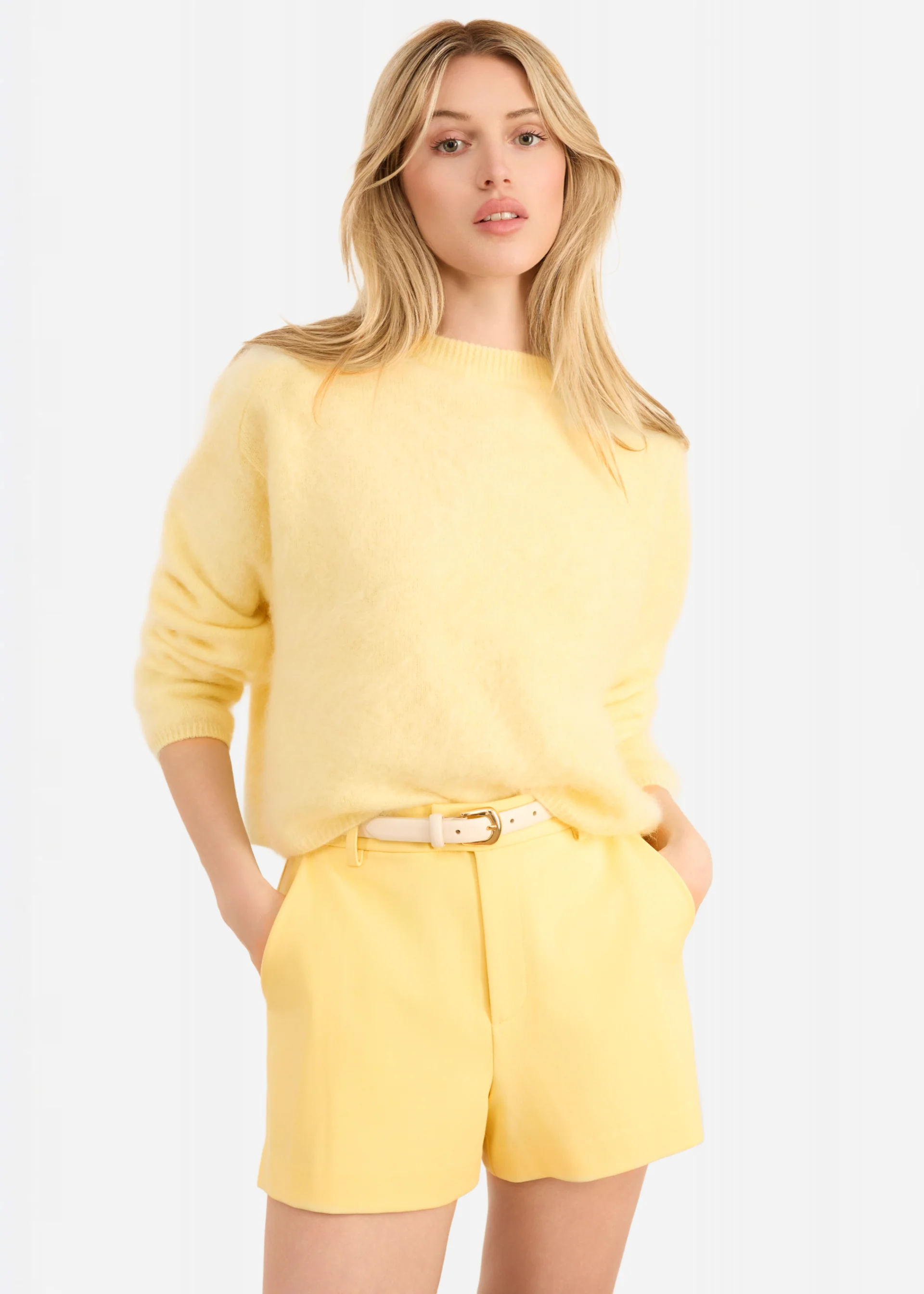 Niall Cashmere Sweater Custard - Image 3
