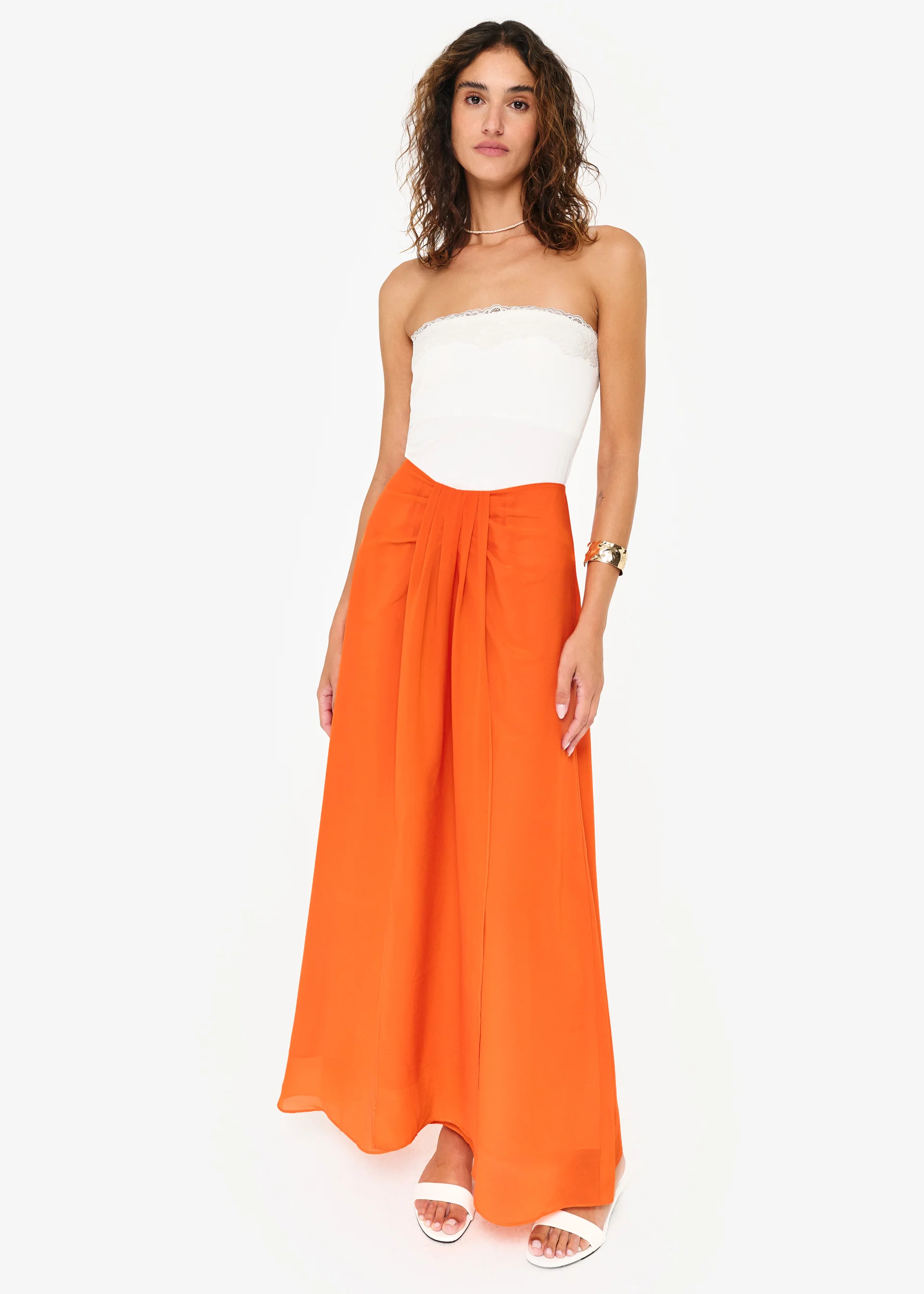Rama Strapless Rib Knit Camisole White - Image 3