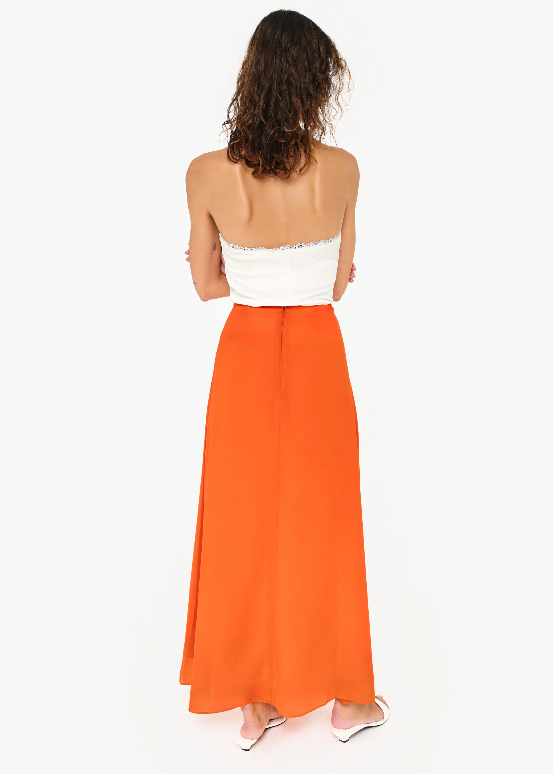 Rama Strapless Rib Knit Camisole White - Image 4