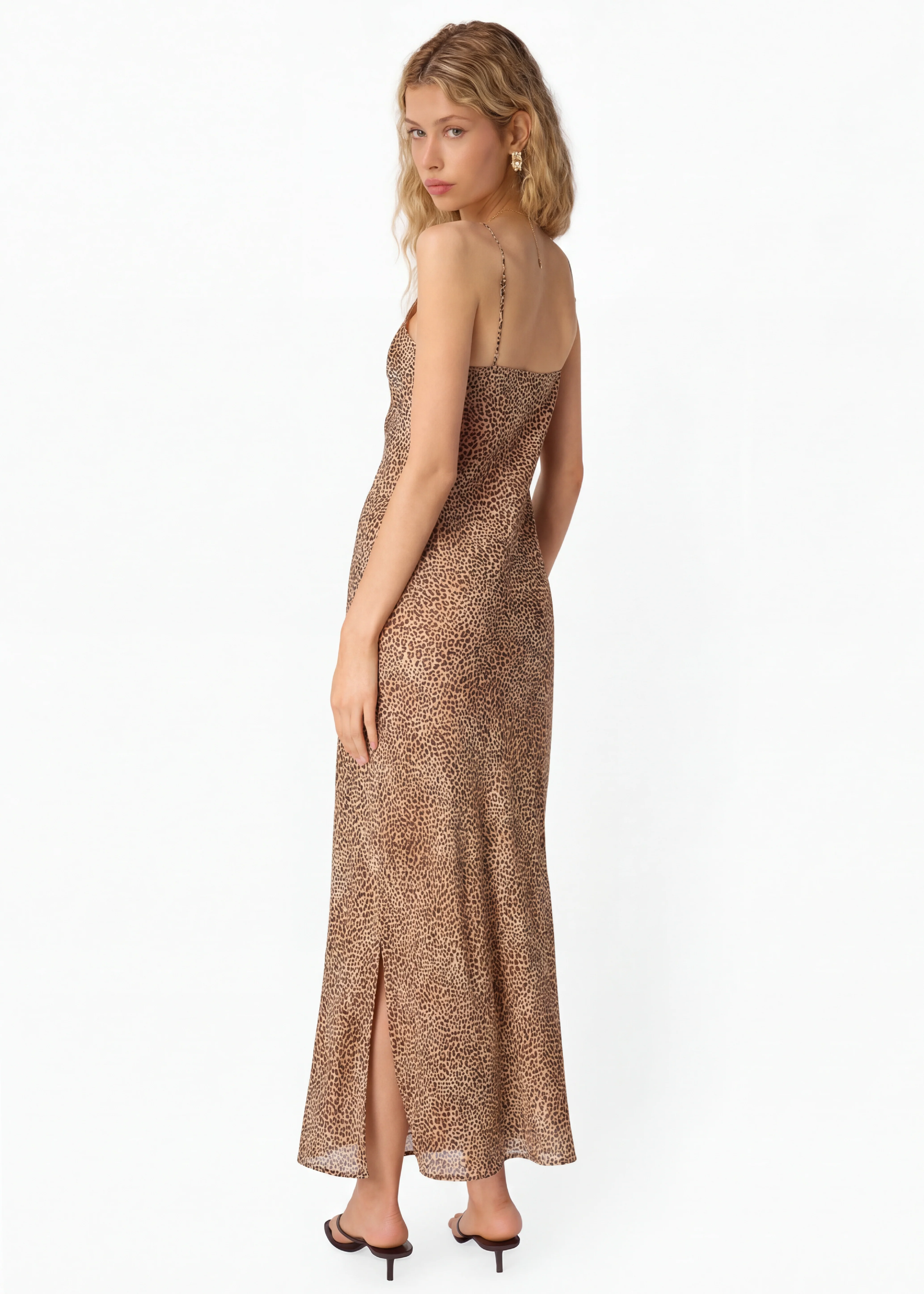 Raven Chiffon Maxi Dress Leo - Image 4