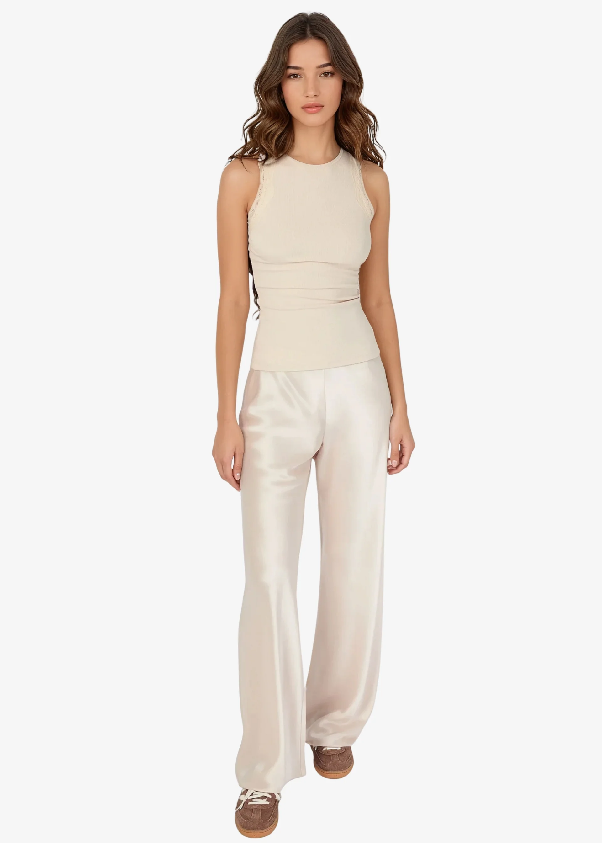 Rian Rib Knit Tank Bone - Image 3