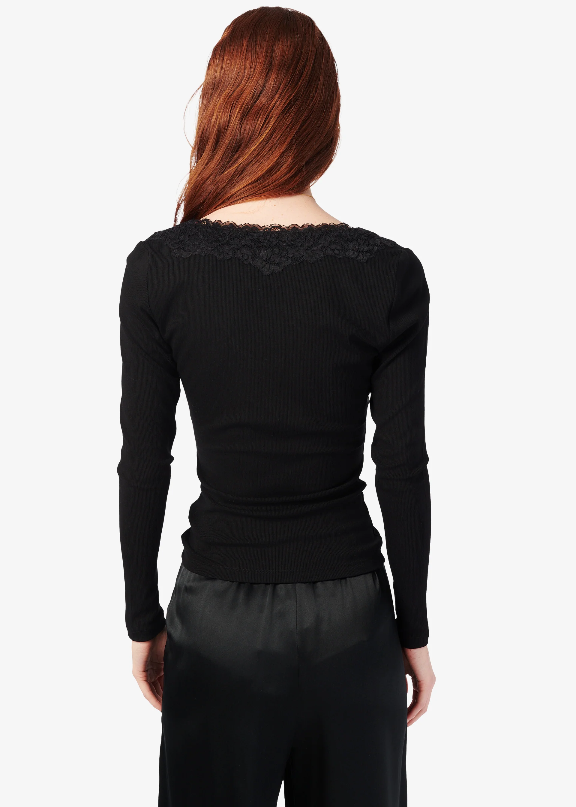 Rooney Rib Knit Top Black - Image 4