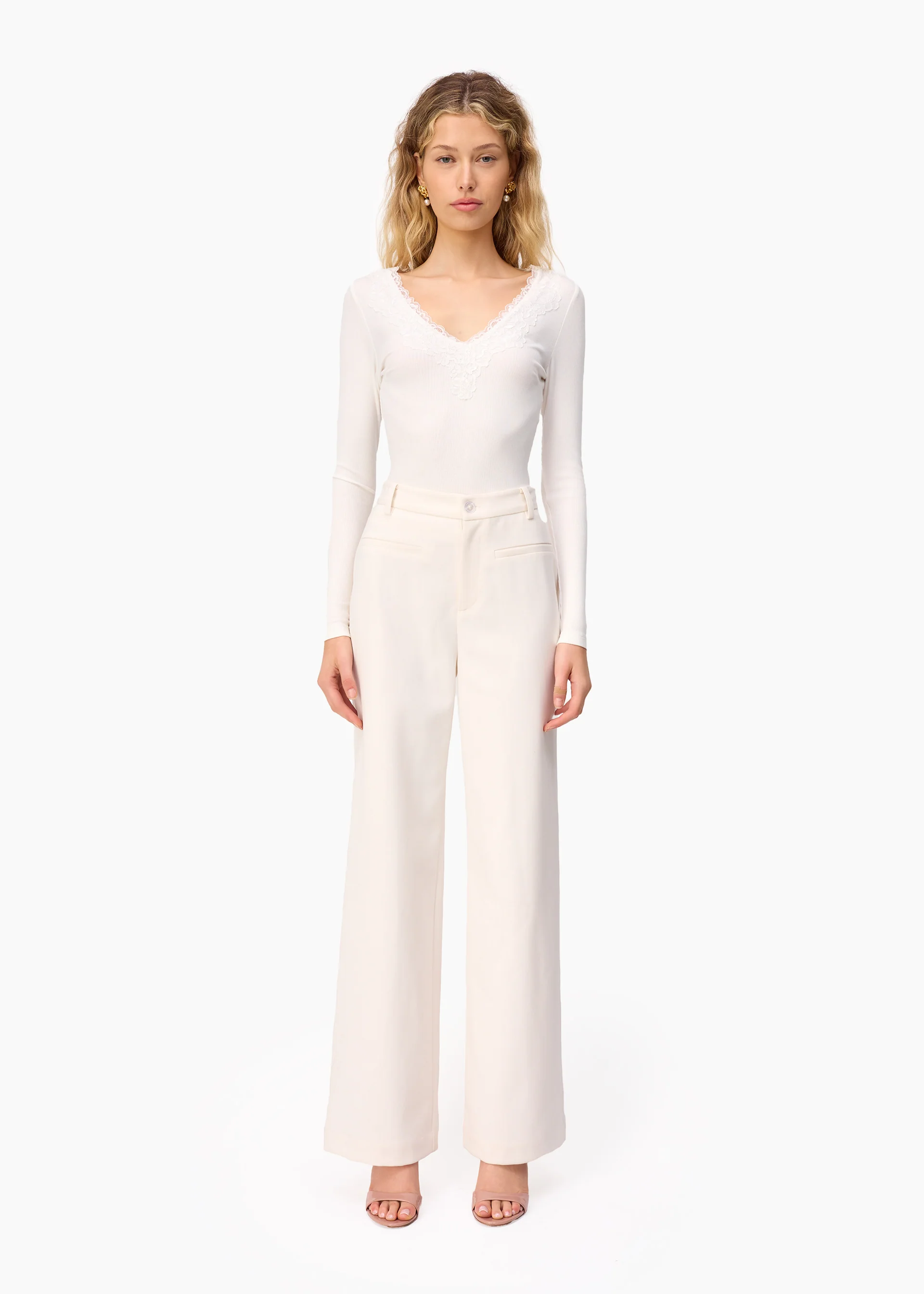 Rooney Rib Knit Top White - Image 3