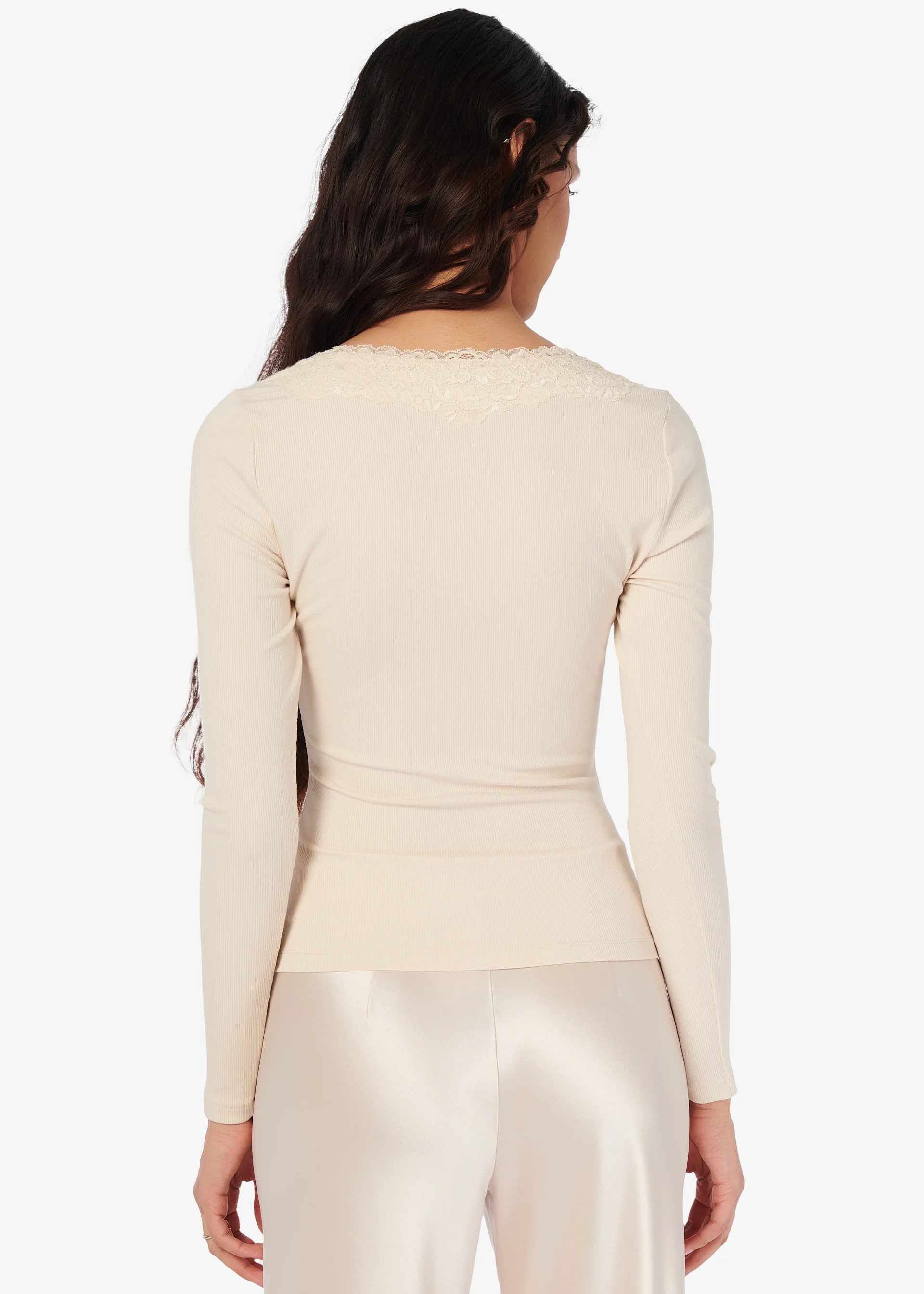 Rooney Rib Knit Top Bone - Image 4