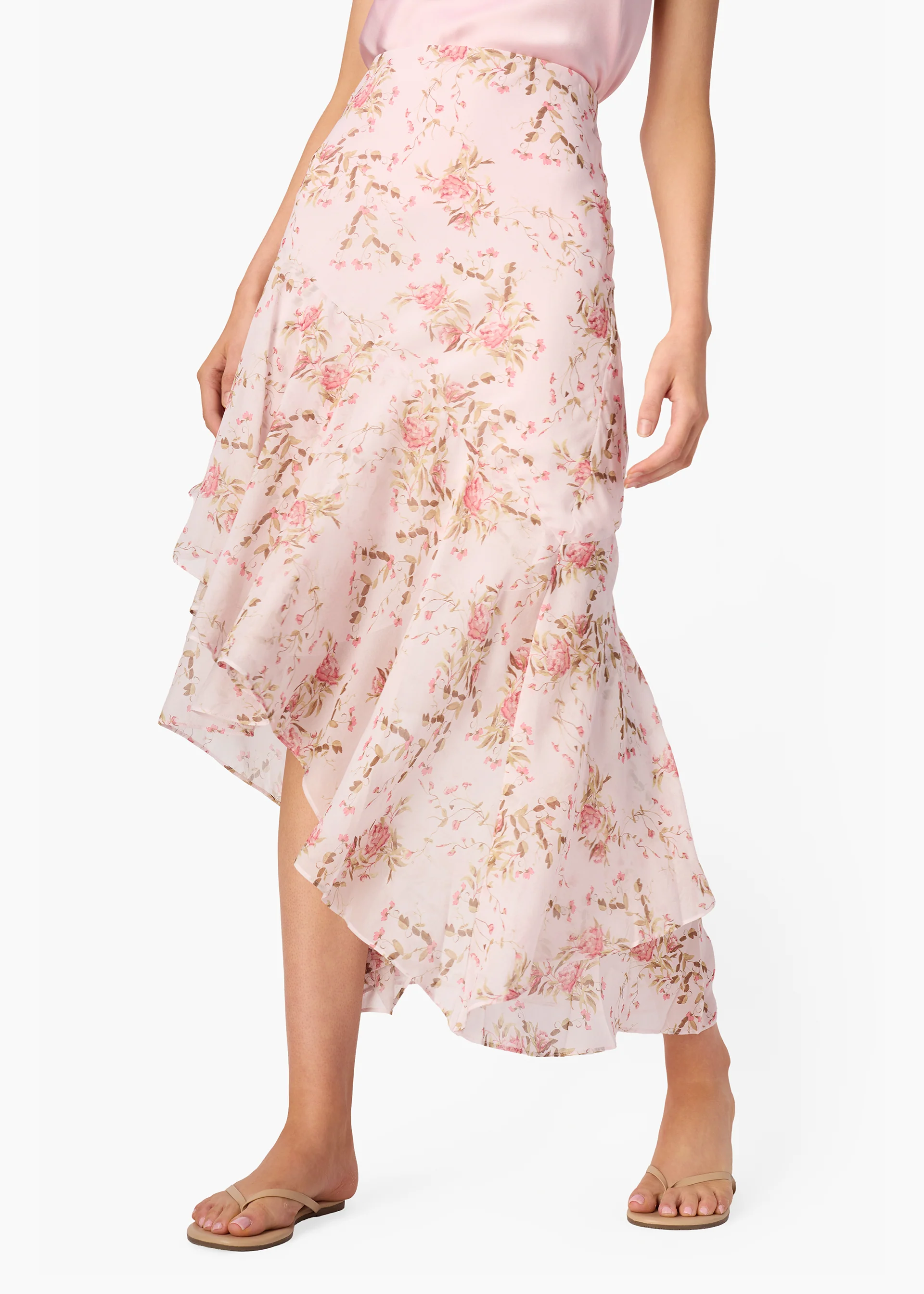 Yazmeena Chiffon Skirt Painted Petals - Image 3