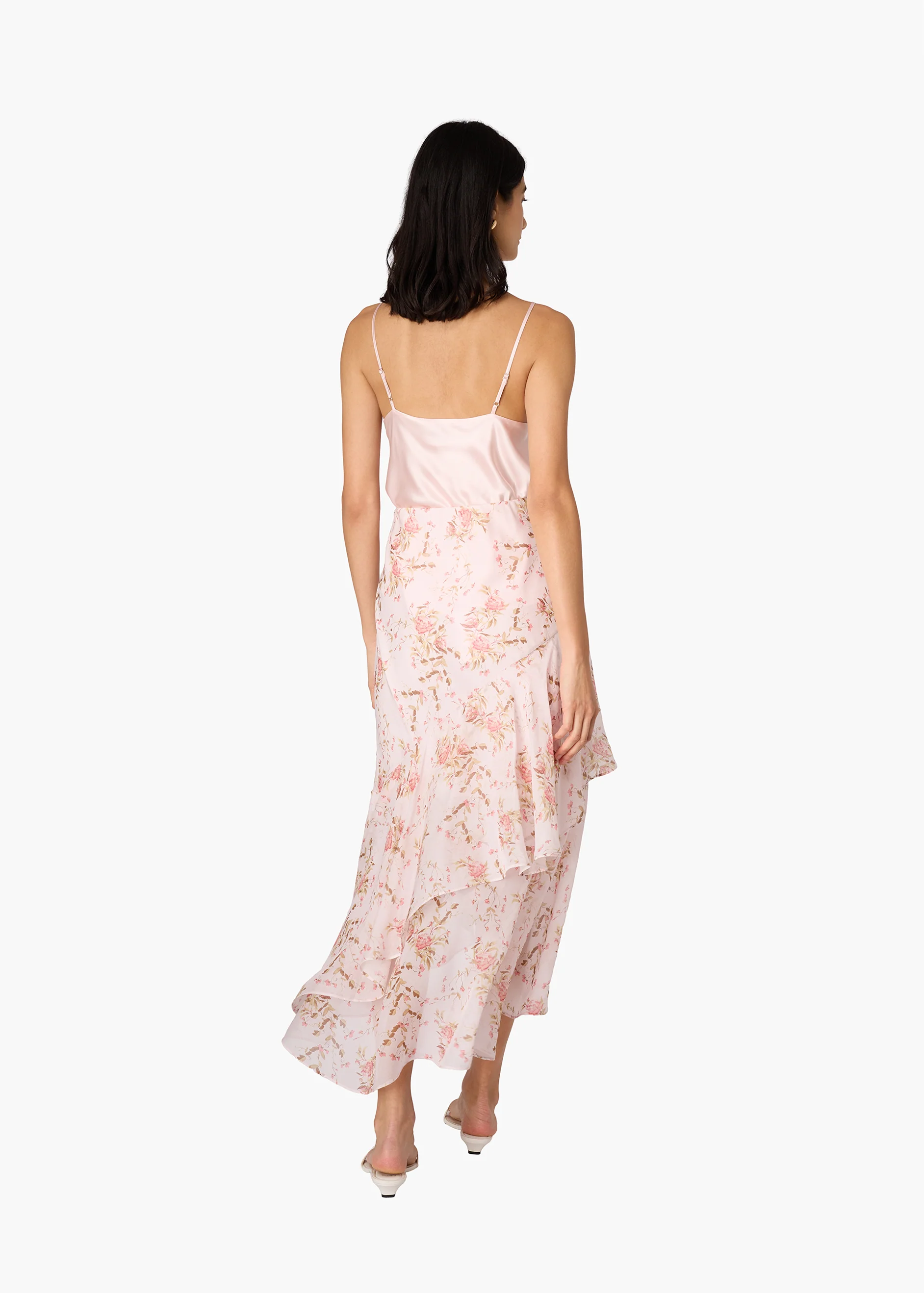 Yazmeena Chiffon Skirt Painted Petals - Image 4